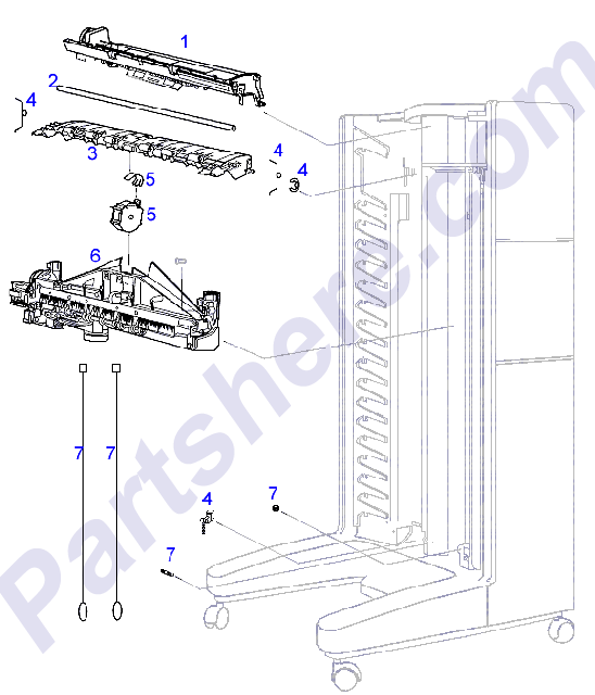 HP parts picture diagram for C3766-60514